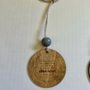 Wooden rear-view mirror car charm